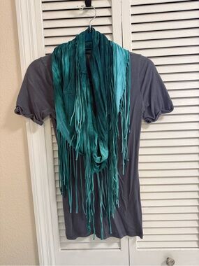 V-neck Blouse and Matching Tie-dye Scarf from Velvet by Graham Spen